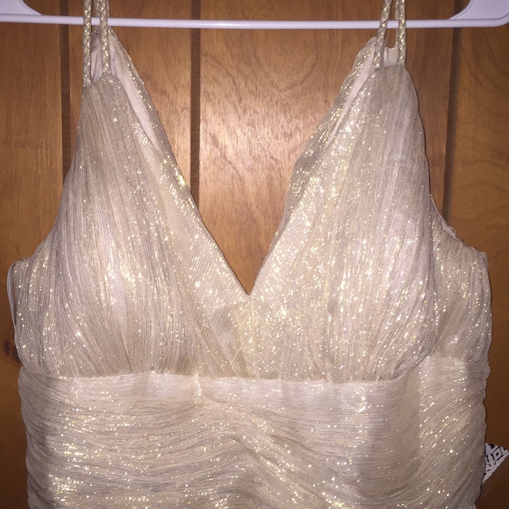 Gold Sparkle Prom Dress